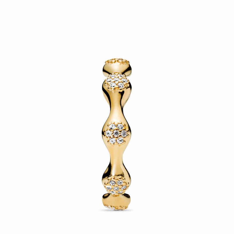 Pandora Australia Shine™ Modern LovePods™ Stackable Ring - 18ct Gold Plated | IPGHDF654